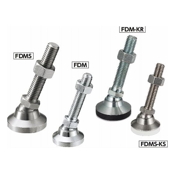 鍋屋バイテック レベリングアジャスタ(おねじ)FDM/FDMS FDMSー60ーM16ー80ーKR FDMS-60-M16-80-KR 1個（直送品）