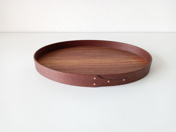 Shaker Oval Tray #7 - ブラックウォルナット