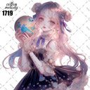 original sticker « no.1719 »     //     人物ステッカー オリジナルステッカー オリジナル人物ステッカー ステッカー cotton melody