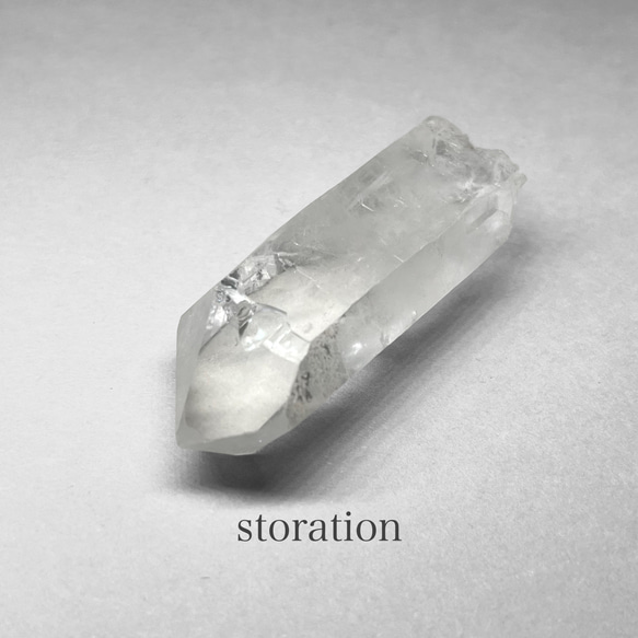 storation /ストレーション水晶ラフポイントA 透明度AAA ( レインボーあり )