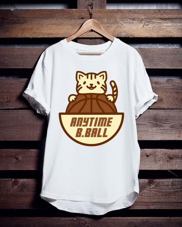 バスケTシャツ「ねこバスポケット」