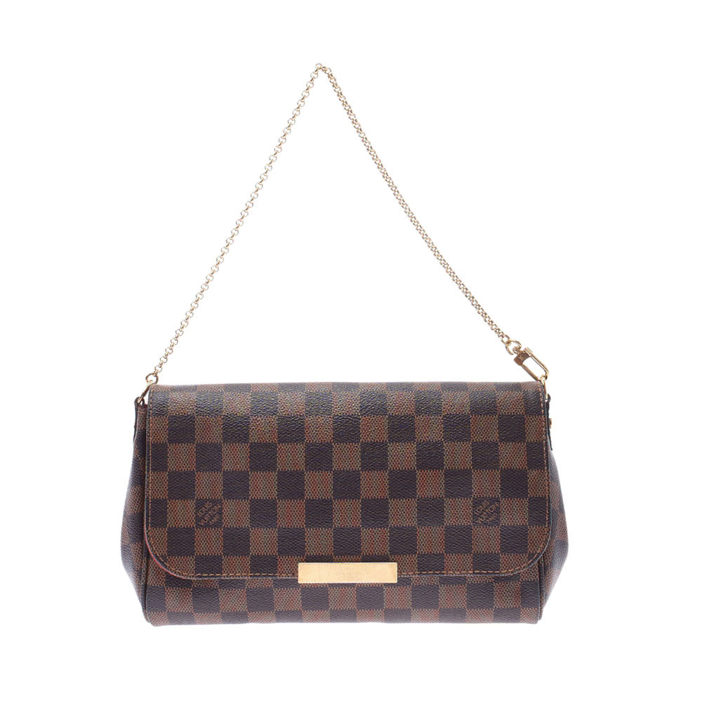 LOUIS VUITTON ルイヴィトン ダミエ フェイボリットMM 2WAY ブラウン N41129 レディース ダミエキャンバス ショルダーバッグ ABランク 中古 