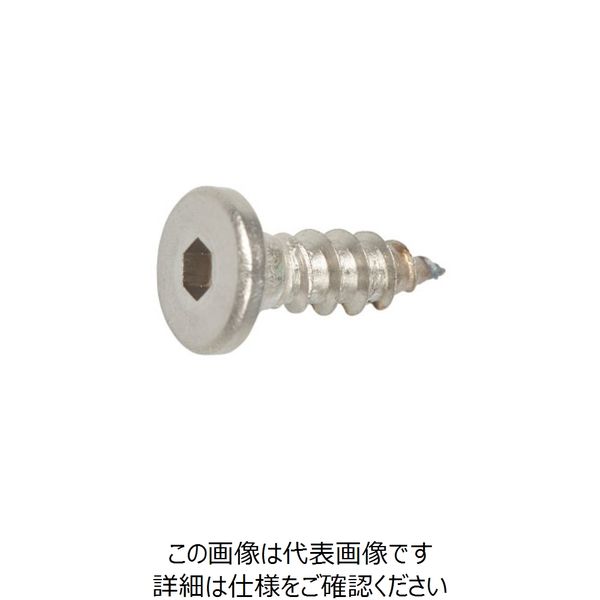 SUNCO 三価ホワイト 極低頭Aヒラ(六角穴付 4×20 (900本入) 20-00-L100-0040-0200-03 1箱(900本)（直送品）