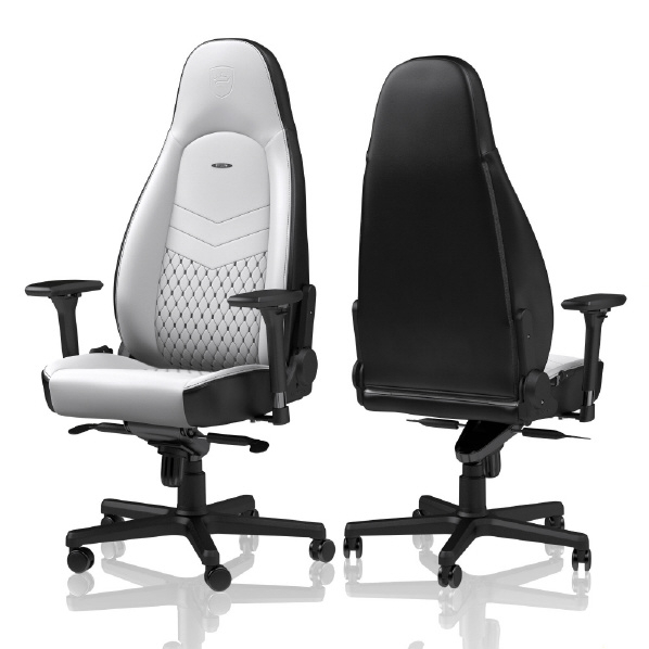 noblechairs ゲーミングチェア ICON(アイコン) プレミアムホワイト NBL-ICN-PU-WBK-SGL-ED