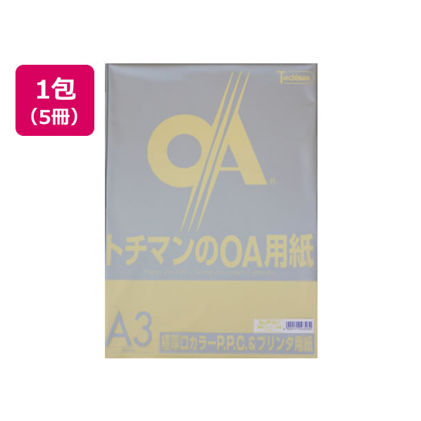 SAKAEテクニカルペーパー 極厚口カラーPPC A3 イエロー 50枚×5冊 F872854-LPP-A3-Y