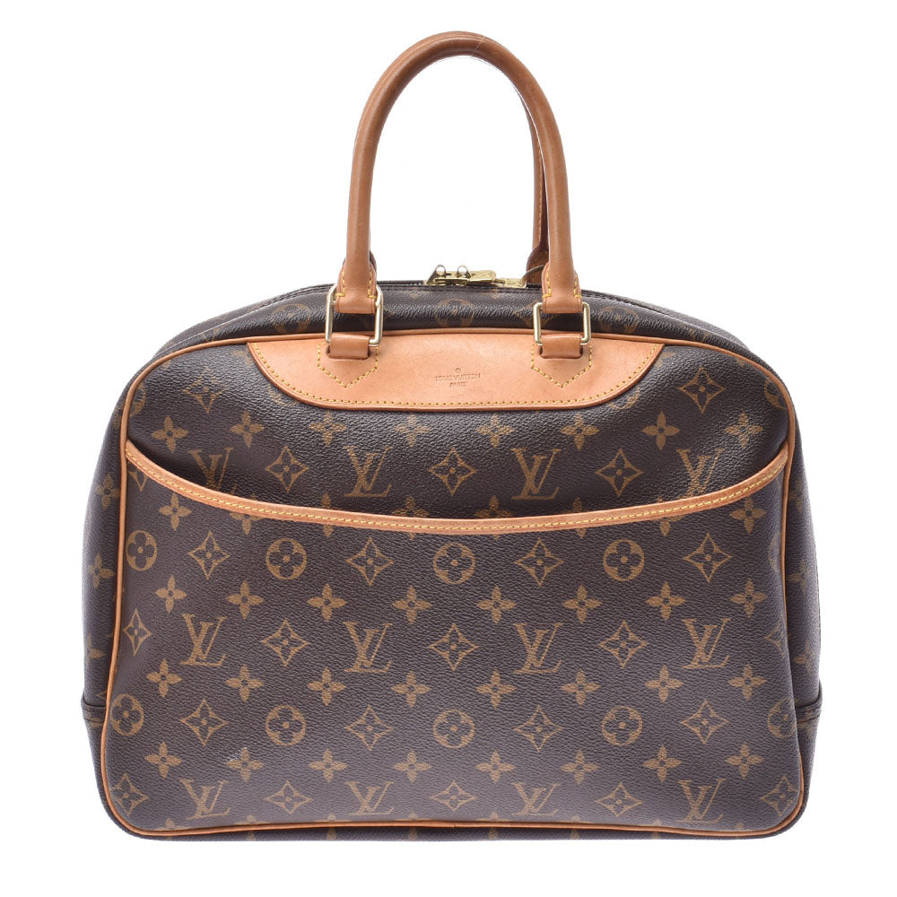 LOUIS VUITTON ルイヴィトン ドーヴィル ブラウン M47270 ユニセックス モノグラムキャンバス ハンドバッグ Bランク 中古 