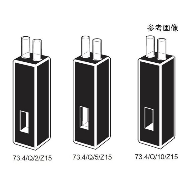 中型窓ディゾリューションフロー石英セル チューブ接続口付き 光路長:1mm0.045mL