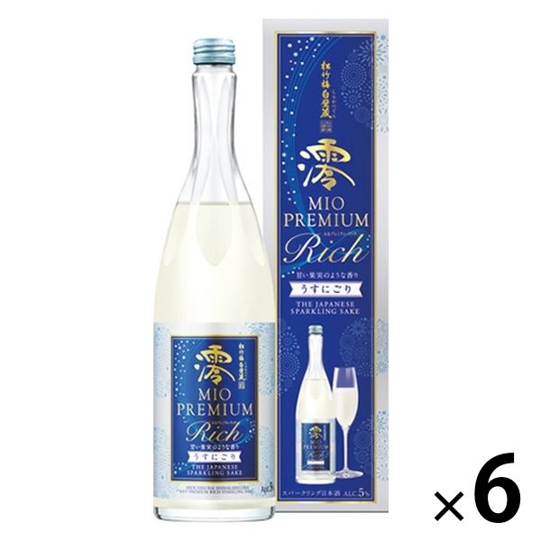 松竹梅 白壁蔵 澪 プレミアムリッチ うすにごり 750ml 1セット（6本） 清酒 日本酒 スパークリング 発泡性