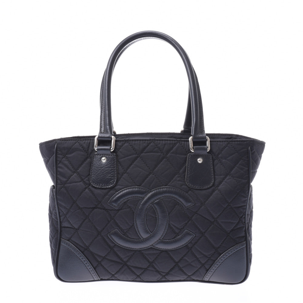 CHANEL シャネル パリニューヨーク 黒 ユニセックス ナイロン/レザー ハンドバッグ Bランク 中古 