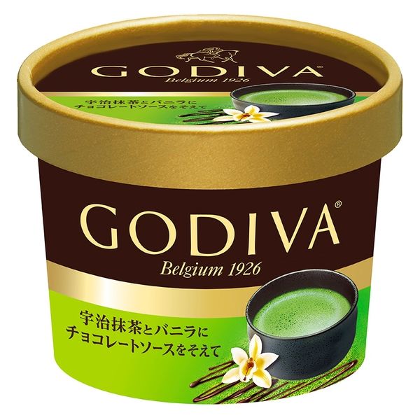 ゴディバ [アイス] 宇治抹茶とバニラにチョコレートソースをそえて 90ml×36個 4531714098831（直送品）