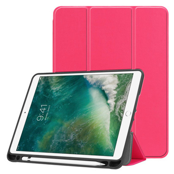 aglow iPad 9．7インチ 2017/2018年モデル用アップルペンシル収納付きケース ピンク IQ-IP2018-PK