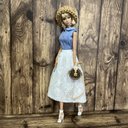 ポピーパーカーdollのハンドメイドお洋服*丸襟ピンタックブラウス＆ギャザースカート