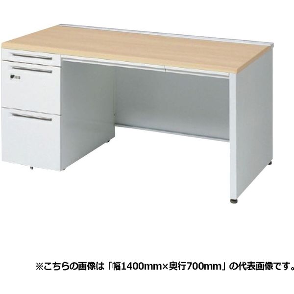 オカムラ アドバンス 片袖机 3段 引出し付 標準 幅1100×奥行600×高さ720mm 3V1ZGK MK54 1台（直送品）