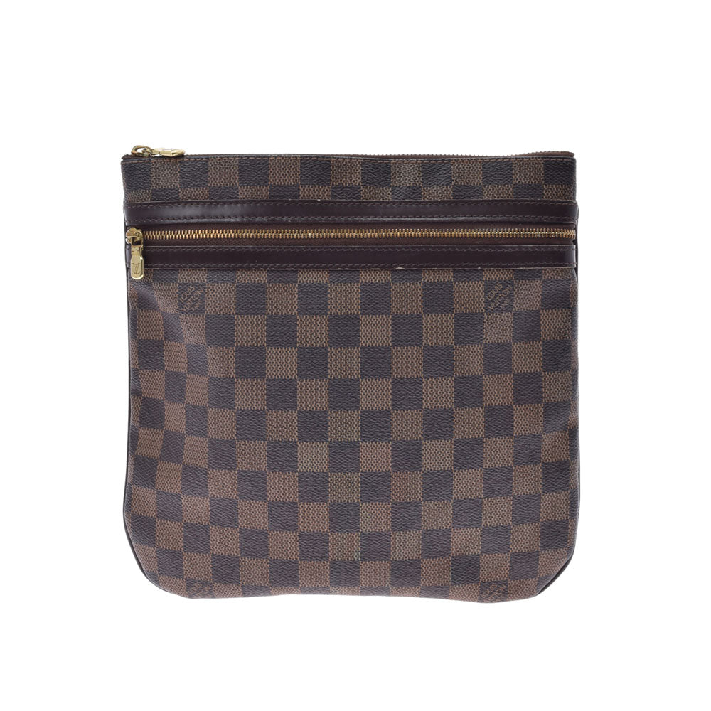 LOUIS VUITTON ルイヴィトン ダミエ ポシェットボスフォール ブラウン N51111 ユニセックス ダミエキャンバス ショルダーバッグ ABランク 中古 