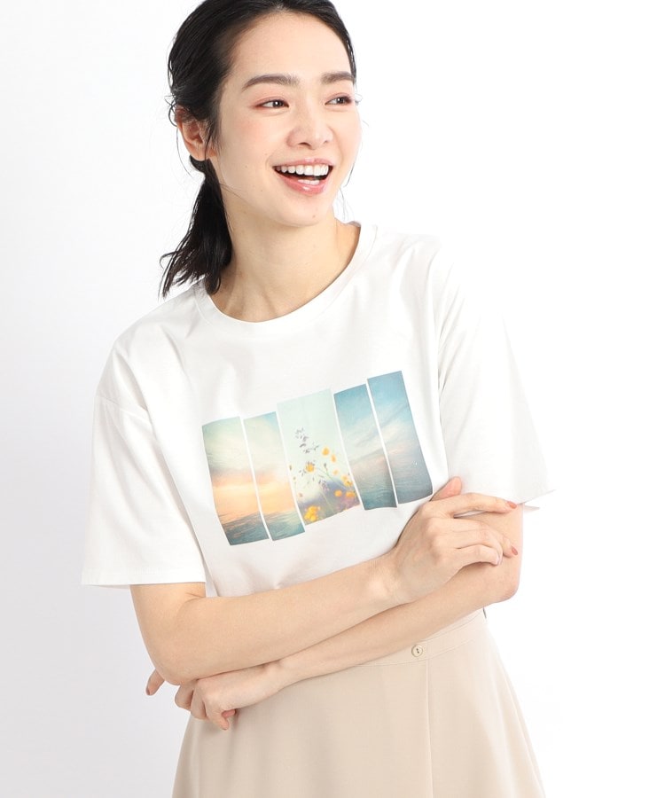 リフレクト/【マシンウォッシュ／UVカット／接触冷感／洗える】プリントTシャツ