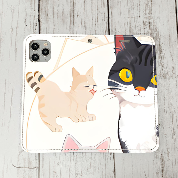 iphoneケース2-5-22 iphone 手帳 ねこ・猫・ネコ 箱2 かわいい アイフォン iface