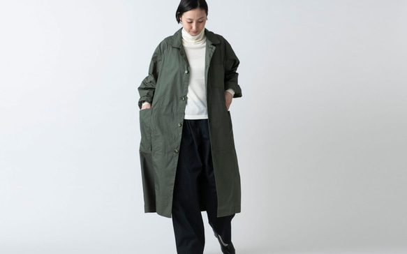 【再入荷】木間服装製作 / coat タイプライター カーキ / unisex 1size