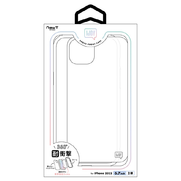 サンクレスト iPhone 14 Plus用耐衝撃ケース NEWT IJOY クリア I36CIJ01