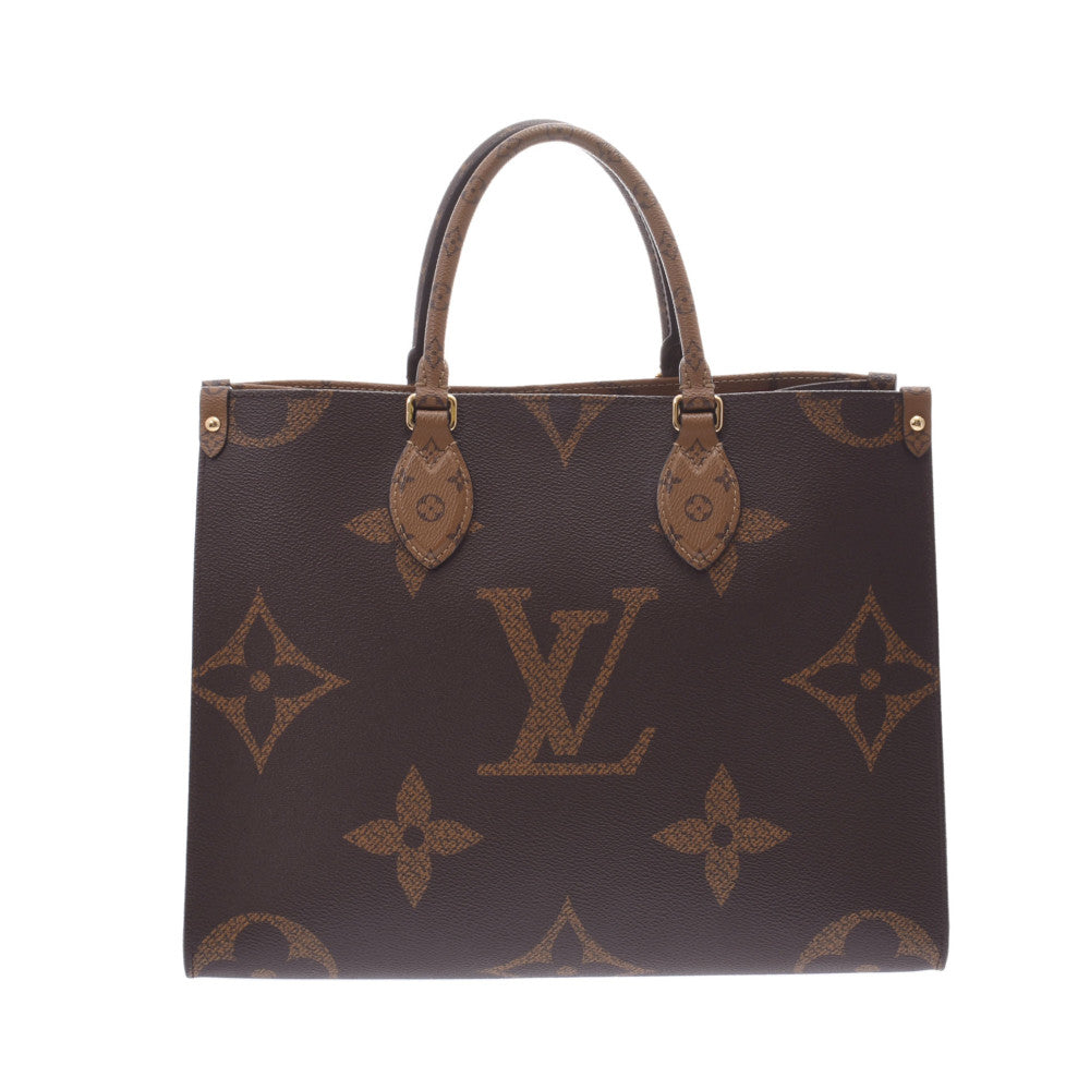 【2025 カレンダーの人気アイテム】 LOUIS VUITTON ルイヴィトン モノグラムリバース オンザゴーMM ブラウン M45321 ユニセックス 2WAYバッグ Aランク 中古 _画像1