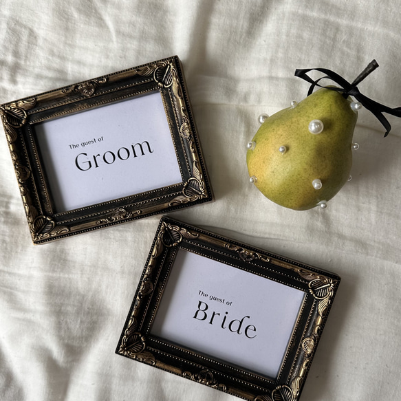 【送料無料】受付サイン　はがきサイズ ウェルカムスペース groom bride