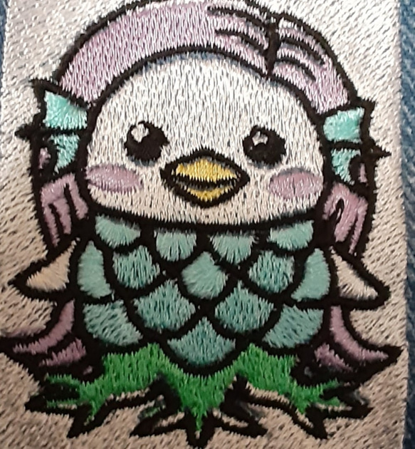 アマビエ刺繍