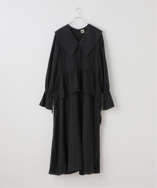 【HOLIDAY/ホリデイ】 LINEN BIG COLLAR LONG DRESS　24102118