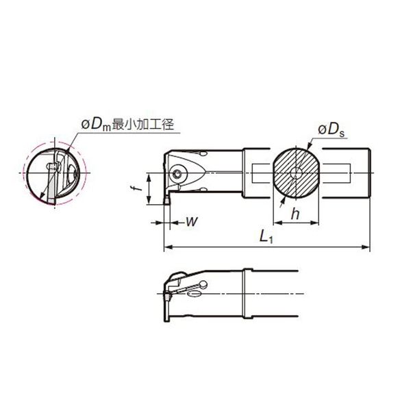 住友電工ハードメタル SEC-ボーリングバイト S16Q-SDQCR0702-20 1PC（直送品）