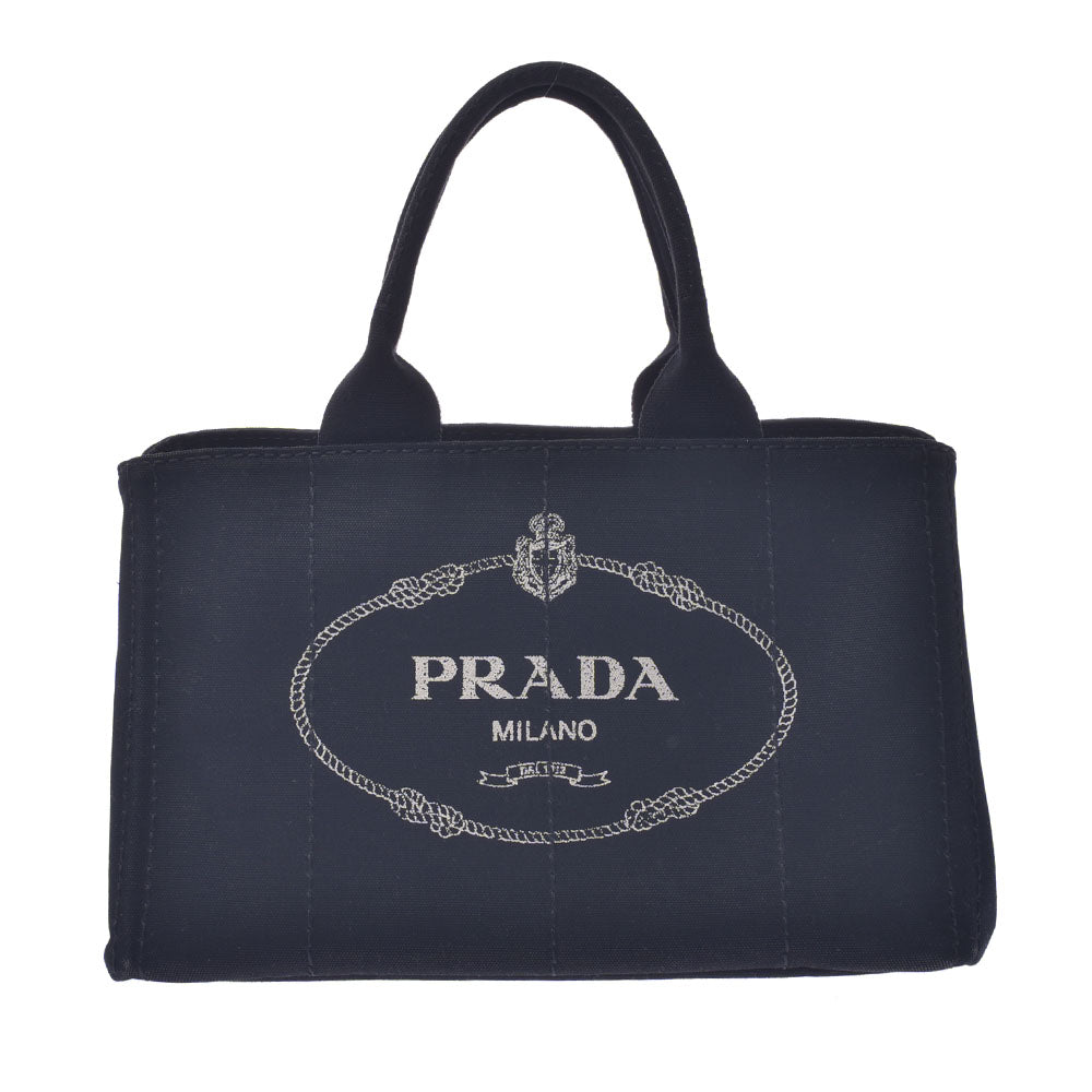 PRADA プラダ カナパ ハンドバッグ 黒 BN1877 レディース キャンバス トートバッグ ABランク 中古 