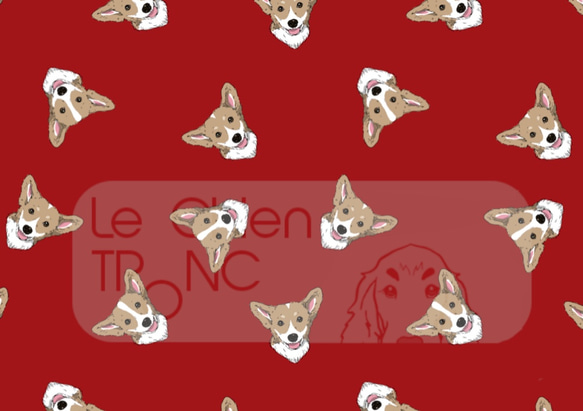 シーチング Welsh corgi Face Red