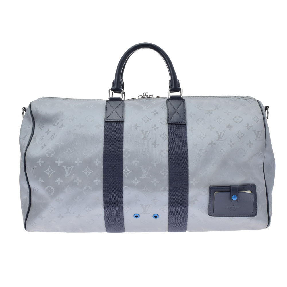 LOUIS VUITTON ルイヴィトン モノグラム サテライト キーポルバンドリエール 50 シルバー M44170 ユニセックス  モノグラムサテライト ボストンバッグ Bランク 中古 