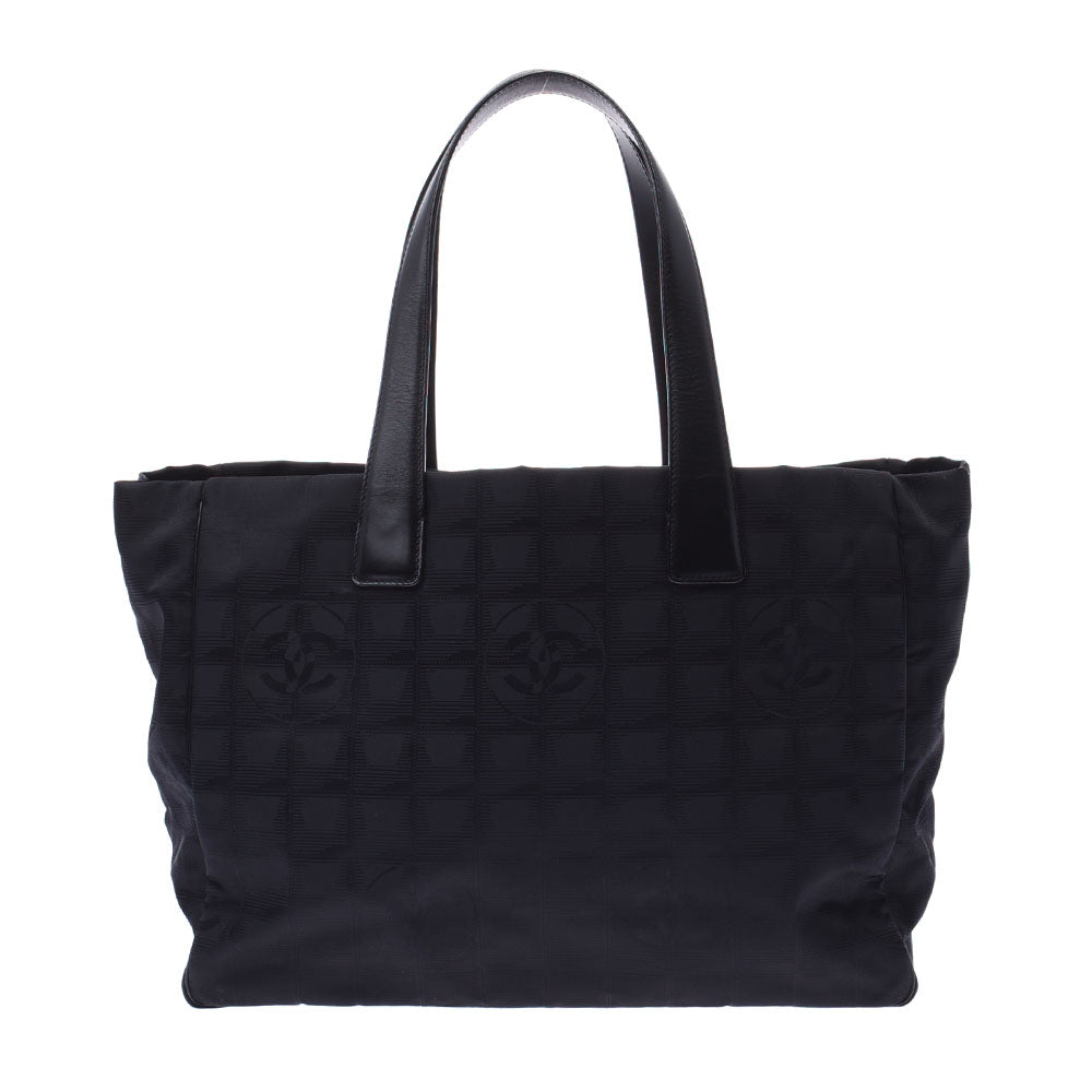 CHANEL シャネル ニュートラベルライン トートMM 黒 ユニセックス ナイロン/レザー ハンドバッグ ABランク 中古 