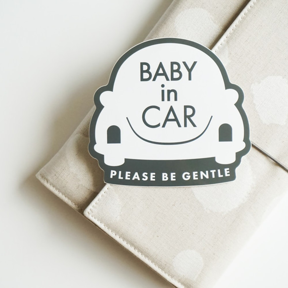 BABY in car　車用ステッカー ｜カーステッカー・北欧風・カー用品・ベビーインカー