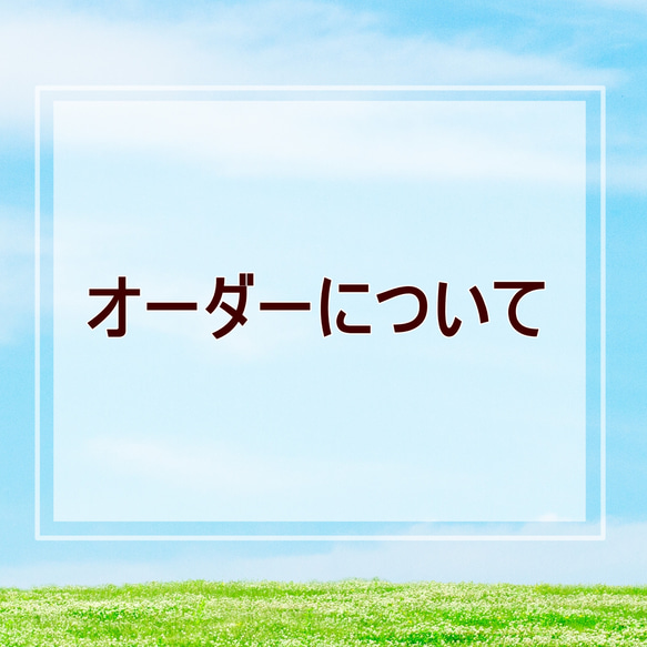 【オーダーご希望のお客様は必読!!お願い致します。】