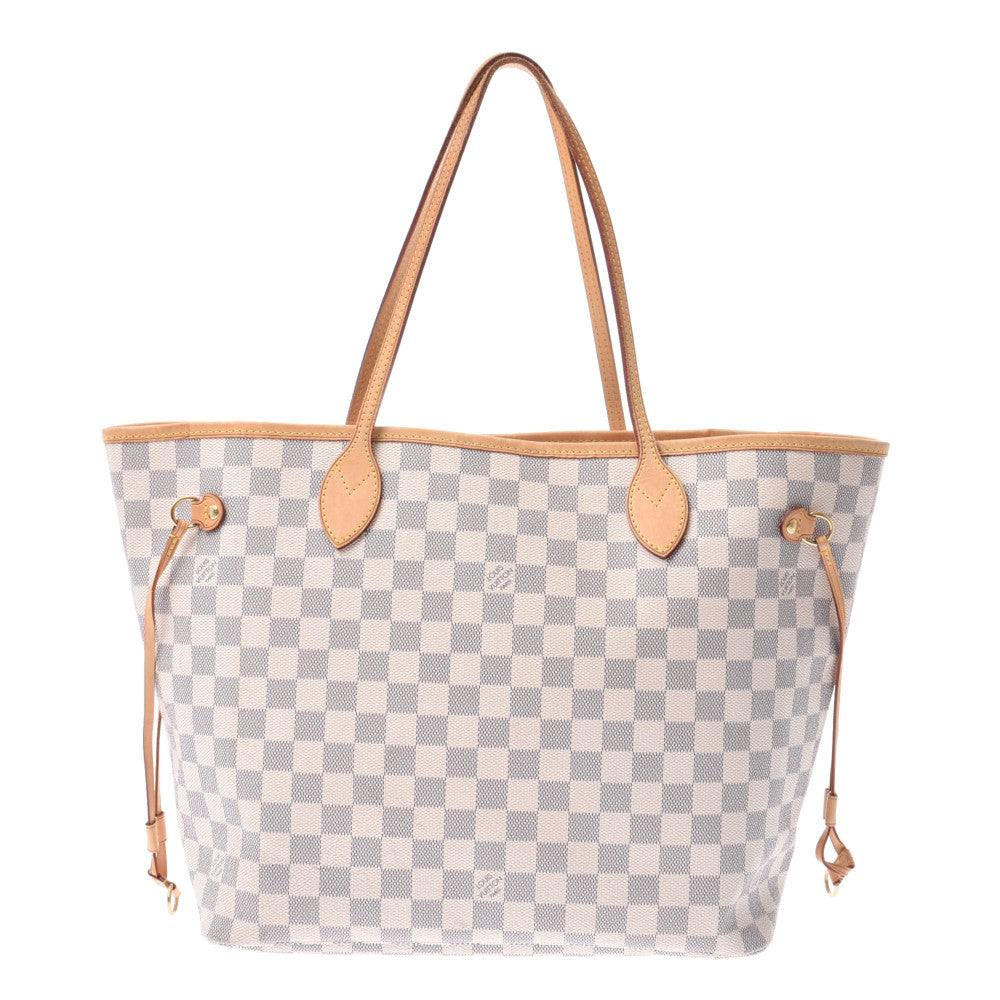 LOUIS VUITTON ルイヴィトン アズール ネヴァーフル MM 旧型 白 N51107 レディース ダミエアズールキャンバス トートバッグ Bランク 中古 