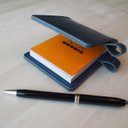 【選べる革とステッチ】　手縫いのRHODIA メモ帳　カバー   【名入れ可】栃木レザー　本革