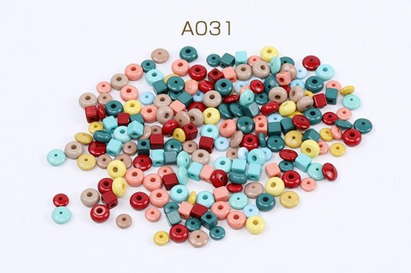 A031  150g  アクリルビーズ 染色アクリルビーズ ミックスカラー  3 ×50g(約200ヶ)