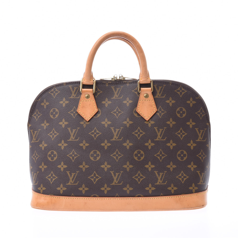 LOUIS VUITTON ルイヴィトン モノグラム アルマ USA製 ブラウン M53151 レディース モノグラムキャンバス レザー ハンドバッグ Bランク 中古 