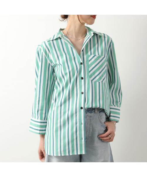 ガニー/GANNI 長袖 シャツ Stripe Cotton Shirt ストライプ