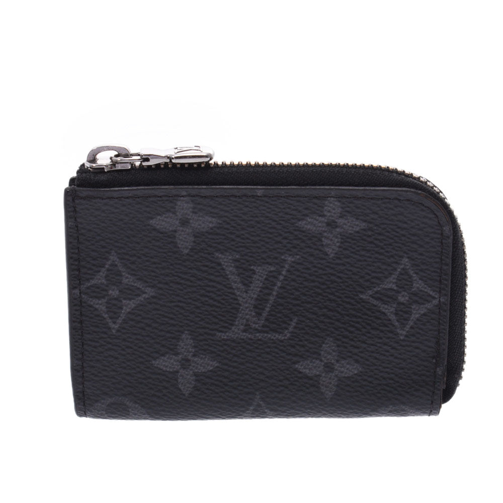 【新年の贈り物】LOUIS VUITTON ルイヴィトン モノグラム エクリプス ポルトモネジュール 黒/グレー M63536 メンズ コインケース Bランク 中古 _画像1