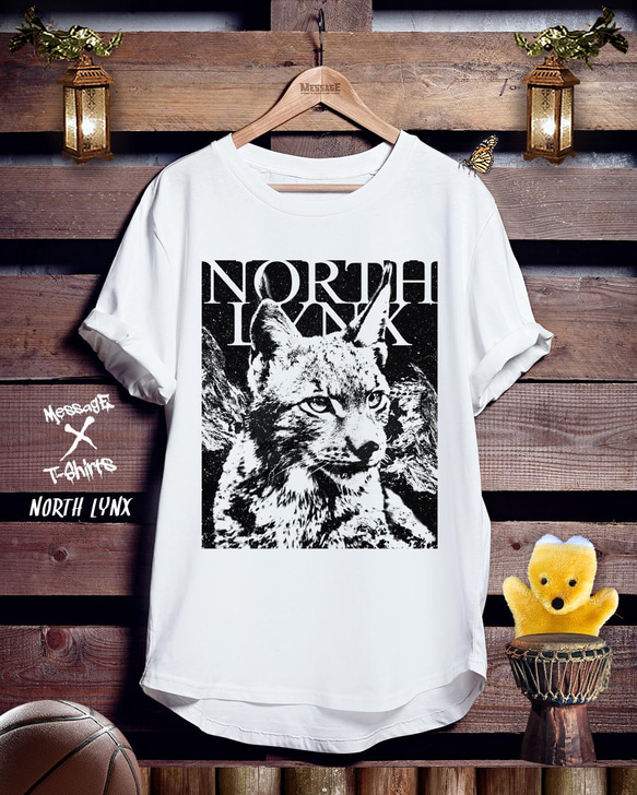 オオヤマネコTシャツ「NORTH LYNX」