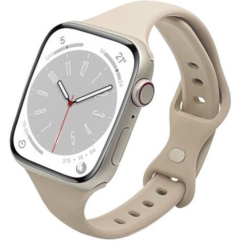 ラスタバナナ RBAWSS7444BE Apple Watch用バンド Series 8/7/6/5/4/3/SE 第2世代/SE 41mm/40mm/38mm シリコンスタンダードslim ベージュ