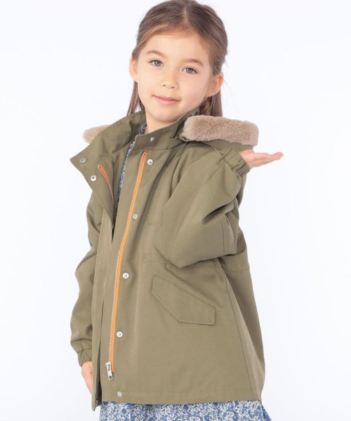 SHIPS KIDS:100～130cm /〈洗濯機可能〉ツイル モッズ コート