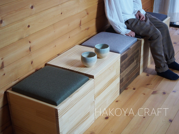 80.カラーが選べるCubic Stool Single収納スツール/イス/椅子/チェア/おもちゃ/北欧