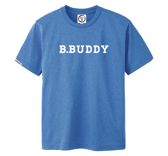 ドライ素材Tシャツ！B.BUDDY LOGO DRY Tee （ミックスブルー）