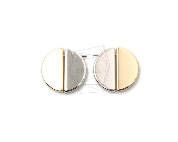 ERG-1460-GR【1セット】サークルピアスセット,Circle Earring Post,Clutch SET