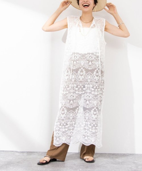 【TORRAZZO DONNA/ トラッゾドンナ】No Sleeve Sheer One－piece