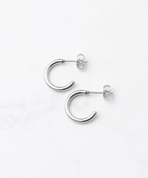 【76】【SV06032】Stainless Half Hoop Pierce 15mm－ハーフ フープピアス