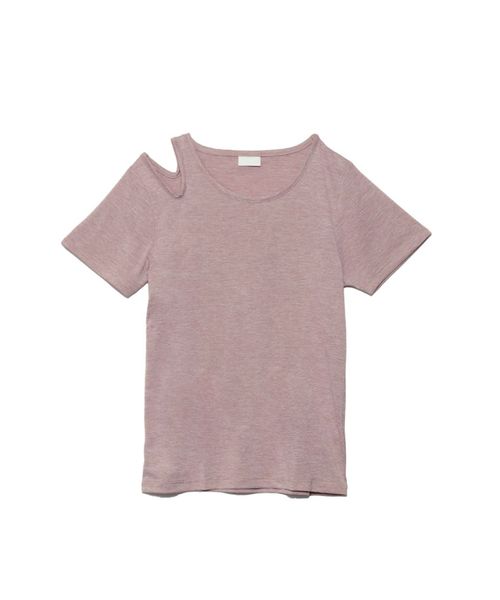 サニデイズ トウキョウ/カチオン杢天竺 アシンメトリー半袖Tシャツ LADIES