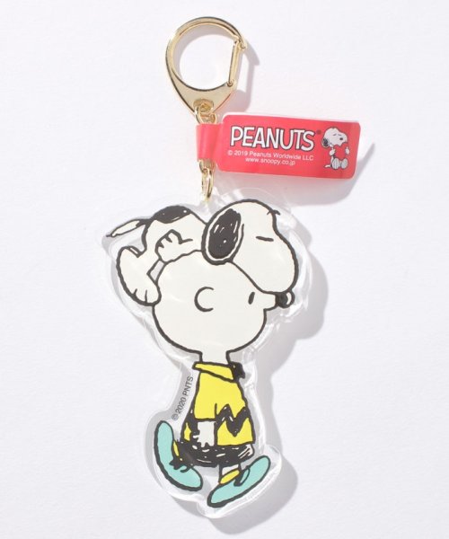 SNOOPY/PEANUTS/ピーナッツ/スヌーピー/ビッグアクリルキーホルダー/スヌーピー＆チャーリーブラウン