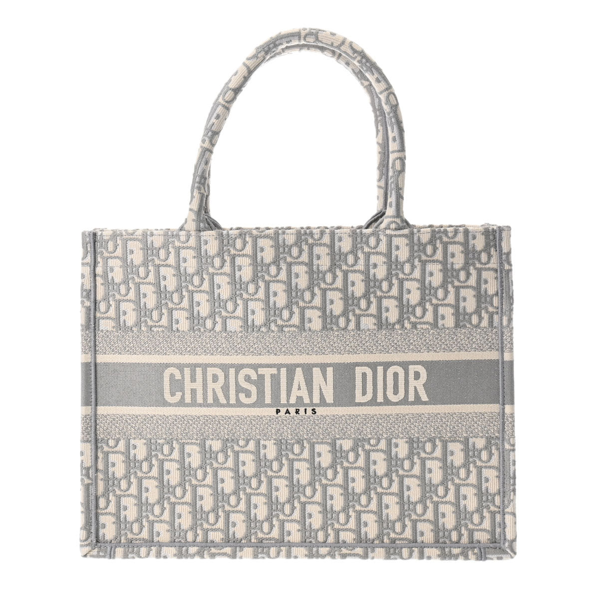 CHRISTIAN DIOR クリスチャンディオール ブックトート ミディアム オブリーク グレー M1296ZRIW_M932 レディース キャンバス ハンドバッグ 未使用 